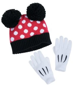 Disney Hat And Glove Set - Minnie Mouse Signature - Youth
