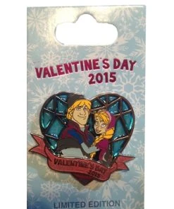Disney Valentine's Day Pin - 2015 - Frozen - Kristoff And Anna