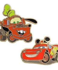 Disney Pins- Mater And Lightning McQueen Cars-- 2-Pc.