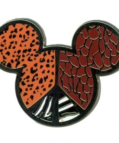 Disney Pin- Mickey Mouse Icon - Animal Print Peace Sign