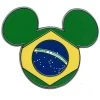 Disney Mickey Mouse Icon Pin - Brazilian Flag -Disney Sales Shop 400006122698