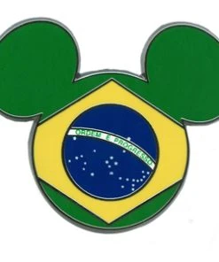 Disney Mickey Mouse Icon Pin - Brazilian Flag