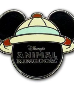 Disney Animal Kingdom Pin - Mickey Icon With Helmet
