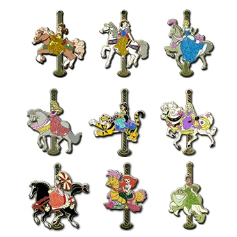 Disney Mystery Pin - Princess Carousel - 2 Random 3 Disney Mystery Pin - Princess Carousel - 2 Random