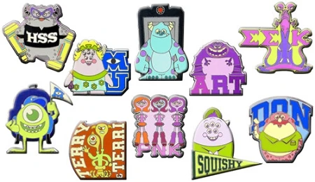 Disney Mystery Pin Set - Monsters University - 2 Random 3 Disney Mystery Pin Set - Monsters University - 2 Random