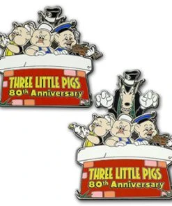 Disney Three Little Pigs Pin - 80th Anniversary - Limited Edition