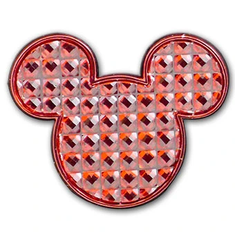 Disney Mickey Mouse Logo Pin - Shining Red Cubes 3 Disney Mickey Mouse Logo Pin - Shining Red Cubes