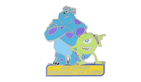 Disney Monsters University Pin - Mike And Sully – Because We Care 3 Disney Monsters University Pin - Mike And Sully – Because We Care
