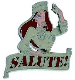 Disney Jessica Rabbit Pin - Jessica Salute