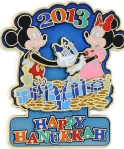 Disney Hanukkah Pin - 2013 Mickey Mouse And Minnie Mouse - LE