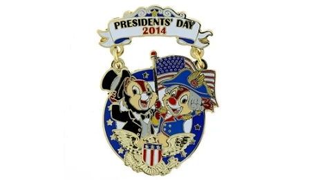 Disney Presidents Day Pin - 2014 Chip And Dale - Limited Edition 3 Disney Presidents Day Pin - 2014 Chip And Dale - Limited Edition