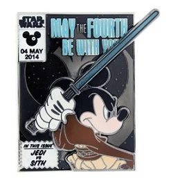 Disney Star Wars Pin - 2014 May The Fourth Be With You - Jedi Mickey