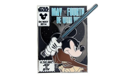 Disney Star Wars Pin - 2014 May The Fourth Be With You - Jedi Mickey 3 Disney Star Wars Pin - 2014 May The Fourth Be With You - Jedi Mickey