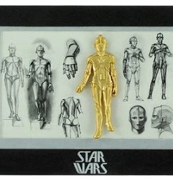 Disney Star Wars Weekends - 2014 Jumbo C3PO Pin With Mini-Print