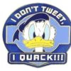 Disney Donald Duck Pin - I Don’t Tweet, I Quack -Disney Sales Shop 400008603614 500x241 1