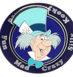 Disney Mad Hatter Pin - Mad Crazy Silly Kooky Wicked Fun - Spinner