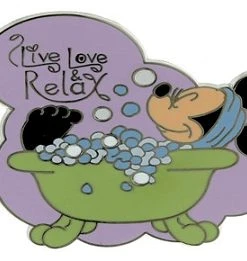 Disney Minnie Mouse Pin - Minnie In Bathtub - Live, Love, & Relax