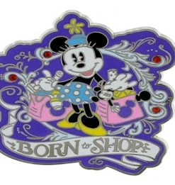 Disney Minnie Pin - Minnie Mouse - Born To Shop