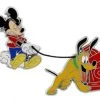 Disney Mickey Pin - Mickey Mouse And Pluto With Fire Hydrant