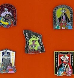 Disney Villains Pin Set - All Tricks, No Treats - 5 Pins