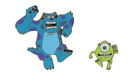 Disney Monsters University Pin - Mike And Sully Running 3 Disney Monsters University Pin - Mike And Sully Running
