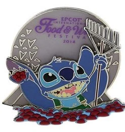 Disney Food And Wine Festival Pin - 2014 Stitch