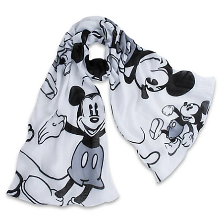 Disney Scarf - Mickey Mouse Classic - Black And White 3 Disney Scarf - Mickey Mouse Classic - Black And White