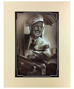 Disney Art Print - Walt In Train Deluxe Print By Noah
