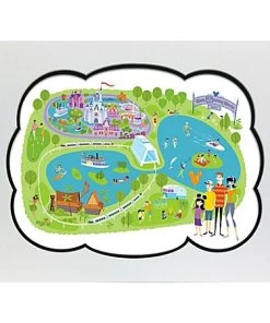 Disney Shag Map - 40th Anniversary Walt Disney World Map Deluxe Print