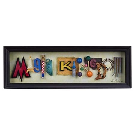 Disney Icon Letters Shadowbox - Magic Kingdom By Dave Avanzino 3 Disney Icon Letters Shadowbox - Magic Kingdom By Dave Avanzino