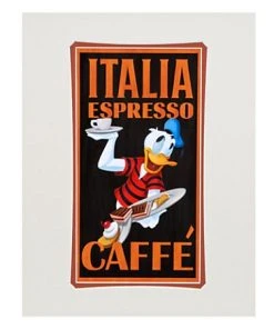 Disney Art Print - Donald Duck Italia Espresso - By Brian Blackmore