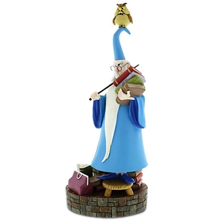 Disney Medium Figure Statue - Merlin And Archimedes 3 Disney Medium Figure Statue - Merlin And Archimedes