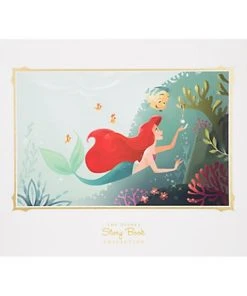 Disney Story Book Deluxe Art Print - Ariel And Flounder