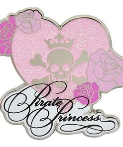Disney Pin- Heart, Skull And Roses Pirate Princess