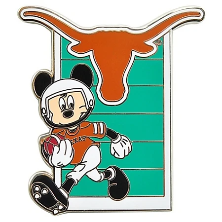 Disney Football Pin - NCAA Texas Mickey Mouse 3 Disney Football Pin - NCAA Texas Mickey Mouse
