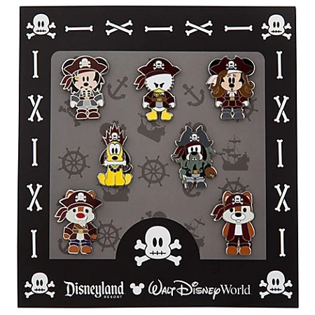Disney Boxed Mini Pin Set - Pirates Of The Caribbean - Cute Characters 3 Disney Boxed Mini Pin Set - Pirates Of The Caribbean - Cute Characters