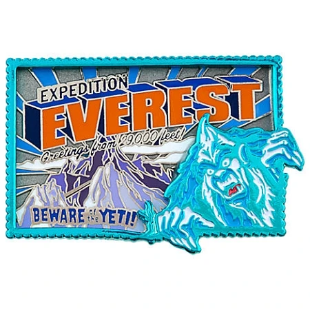 Disney Expedition Everest Pin - Beware Of The Yeti 3 Disney Expedition Everest Pin - Beware Of The Yeti