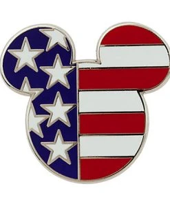 Disney Mickey Icon Pin - American Flag