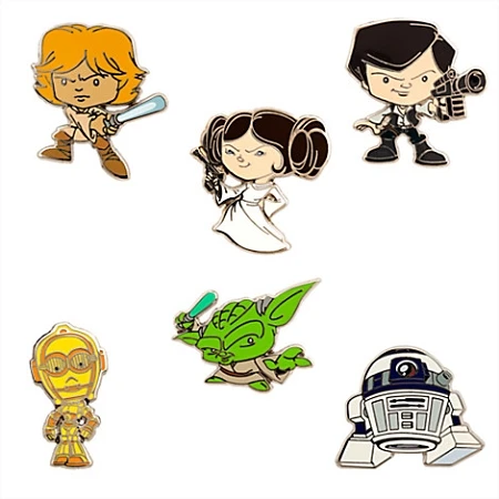 Disney Mystery Pin Pack - Star Wars - 5 Random 3 Disney Mystery Pin Pack - Star Wars - 5 Random