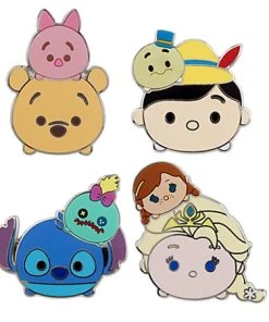 Disney Booster Pin Set - Tsum Tsum - Set Of 4