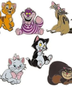 Disney Booster Pin Set - Disney Cats - Set Of 6