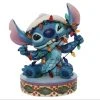 Disney Jim Shore Figure - Stitch Wrapped In Christmas Lights -Disney Sales Shop bf327