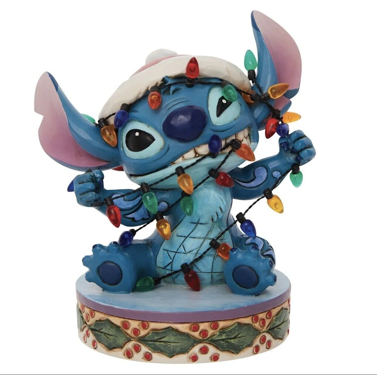 Disney Jim Shore Figure - Stitch Wrapped In Christmas Lights 3 Disney Jim Shore Figure - Stitch Wrapped In Christmas Lights
