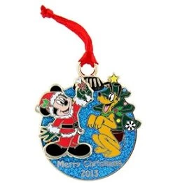 Disney Christmas Pin - 2013 Merry Christmas - Mickey Mouse & Pluto