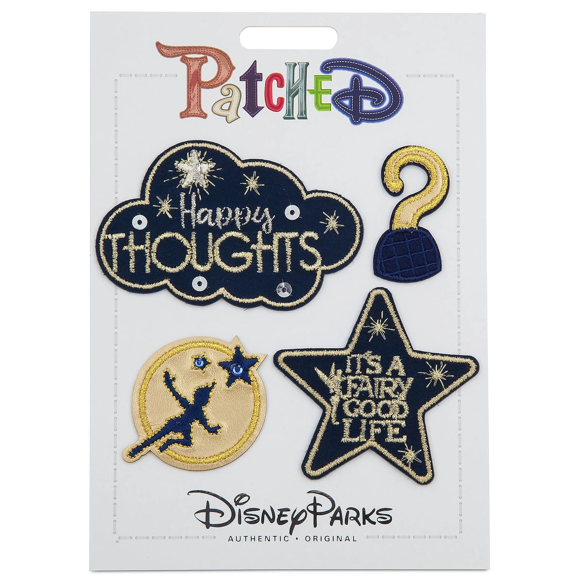 Disney Iron On Patch Set - Patched - Peter Pan 3 Disney Iron On Patch Set - Patched - Peter Pan