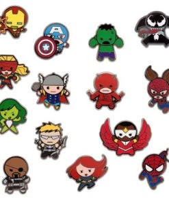 Disney Mystery Pin Pack - Marvel - Kawaii Art - 5 Random
