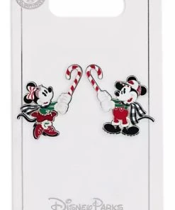 Disney Holiday Pin Set - Mickey And Minnie With Candy Canes