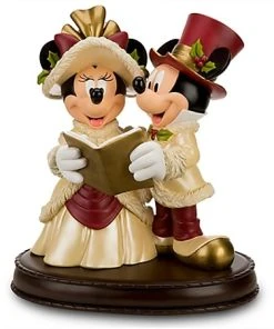 Disney Medium Figure - Victorian Christmas Minnie And Mickey Mouse
