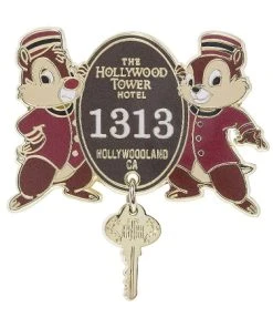 Disney Tower Of Terror Pin - Hollywood Tower Hotel - Chip N Dale