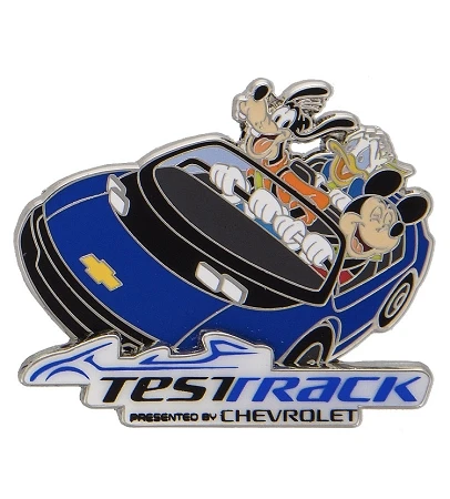 Disney Epcot Pin - Test Track - Mickey And Friends 3 Disney Epcot Pin - Test Track - Mickey And Friends